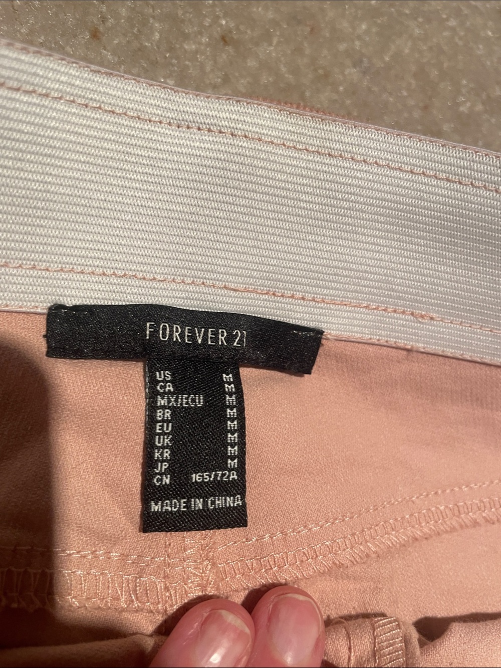 NWOT Forever 21 bell bottom pull on thin whale cords in pale peach color - Picture 4 of 10
